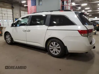2016 Honda Odyssey EX-L with VIN 5FNRL5H67GB090747, listed as a Copart auction lot 53957235 with 131,464 mi miles and Salvage Title. Bid and sale history available at DreamBid. Image 2.