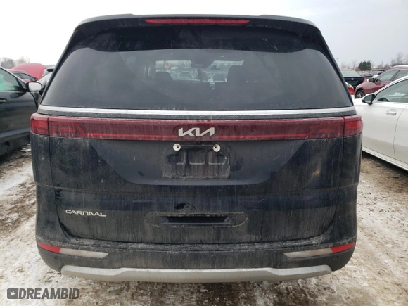 2023 Kia Carnival LX with VIN KNDNB5H35P6252197, listed as a Copart auction lot 43244855 with 147,256 mi miles and Salvage Title. Bid and sale history available at carsss.com. Image 6.