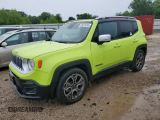 2018 Jeep Renegade Limited with VIN ZACCJADB1JPG74634, listed as a Copart auction lot 55216705 with 71,400 mi miles and Salvage title. Bid and sale history available at DreamBid. Image 1.