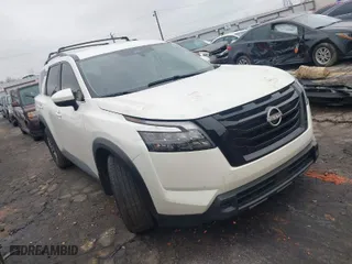 2024 Nissan Pathfinder SV with VIN 5N1DR3BA0RC223693, listed as a IAAI auction lot 41630868 with 12,742 mi miles. Bid and sale history available at carsss.com. Image 1.