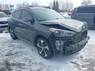 2017 Hyundai Tucson Limited with VIN KM8J3CA27HU307808, listed as a IAAI auction lot 41980342 with 91,669 mi miles. Bid and sale history available at carsss.com. Image 1.