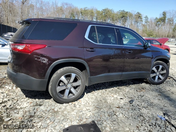 2021 Chevrolet Traverse LT Leather with VIN 1GNERHKW7MJ267963, listed as a Copart auction lot 51031185 with 32,460 mi miles and Salvage Title. Bid and sale history available at carsss.com. Image 3.