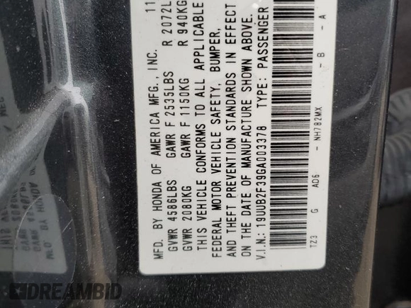 2016 Acura TLX V6 with VIN 19UUB2F39GA003378, listed as a Copart auction lot 43753795 with 83,718 mi miles and Non Repairable. Bid and sale history available at carsss.com. Image 13.