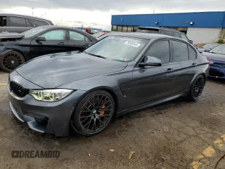 2015 BMW M3 with VIN WBS3C9C57FP803459, listed as a Copart auction lot 78265344 with 32,535 mi miles and Salvage Title. Bid and sale history available at carsss.com. Image 1.