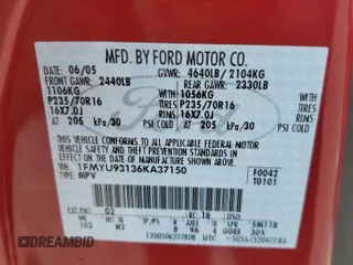 2006 Ford Escape XLT with VIN 1FMYU93136KA37150, listed as a Copart auction lot 49206455 with 48,387 mi miles and Salvage Title. Bid and sale history available at carsss.com. Image 13.