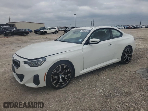 2023 BMW 2 Series 230i xDrive with VIN 3MW33CM02P8D75417, listed as a Copart auction lot 43935135 with 0 mi miles and Salvage Title. Bid and sale history available at carsss.com. Image 1.