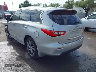 2014 Infiniti QX60 with VIN 5N1AL0MM0EC525019, listed as a IAAI auction lot 42035281 with 137,831 mi miles. Bid and sale history available at carsss.com. Image 3.