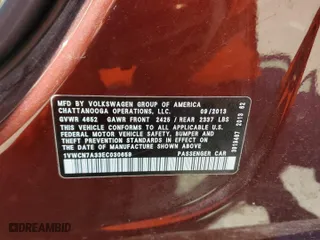2014 Volkswagen Passat TDI SEL Premium with VIN 1VWCN7A33EC030659, listed as a Copart auction lot 49992775 with 170,176 mi miles and Salvage Title. Bid and sale history available at carsss.com. Image 12.