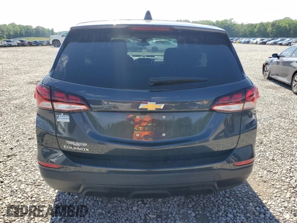 2022 Chevrolet Equinox LS with VIN 3GNAXHEV2NS247532, listed as a Copart auction lot 55080275 with 35,250 mi miles and Salvage title. Bid and sale history available at DreamBid. Image 6.
