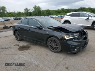 2022 Acura ILX Premium with VIN 19UDE2F84NA006009, listed as a Copart auction lot 58560215 with 57,539 mi miles and Salvage title. Bid and sale history available at DreamBid. Image 4.