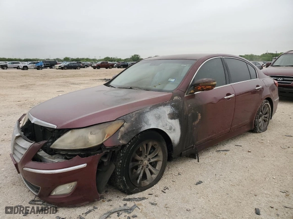 2012 Hyundai Genesis 3.8L with VIN KMHGC4DD5CU192261, listed as a Copart auction lot 51508465 with 0 mi miles and Salvage Title. Bid and sale history available at carsss.com. Image 1.