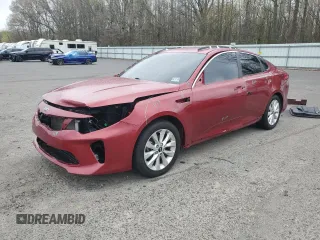 2018 Kia Optima LX z VIN 5XXGT4L38JG215290, wystawiony jako Copart lot #52814095 z przebiegiem 105 495 mil mil oraz Szkoda całkowita • Salvage title. Historia ofert i sprzedaży dostępna na DreamBid. Obrazek 1.