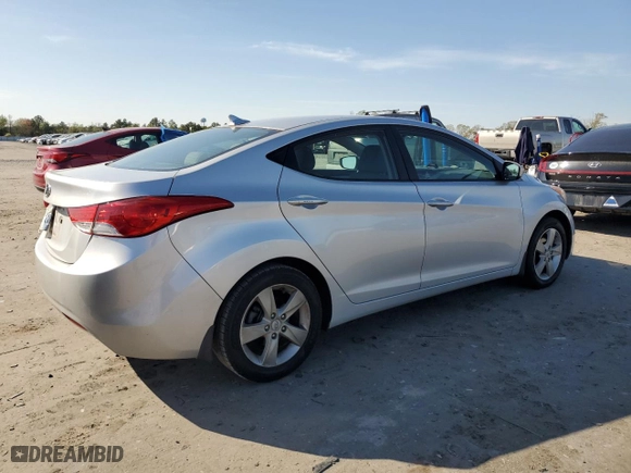 2013 Hyundai Elantra GLS PZEV with VIN KMHDH4AE4DU656241, listed as a Copart auction lot 52480305 with 125,798 mi miles and Salvage Title. Bid and sale history available at carsss.com. Image 3.