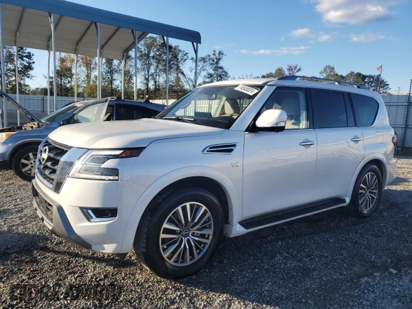 2022 Nissan Armada SL with VIN JN8AY2BBXN9815420, listed as a Copart auction lot 74848824 with 23,963 mi miles and Salvage Title. Bid and sale history available at carsss.com. Image 1.
