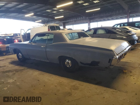 1968 Chevrolet Impala с VIN 164478C112689, выставлен на аукционе Copart как лот 84973864 с пробегом 59 255 миль миль и Чистый • Clean title. История ставок и продаж доступна на DreamBid. Изображение 2.