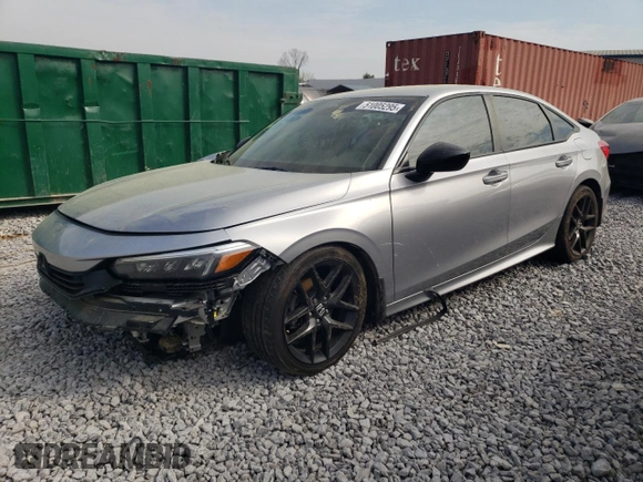 2022 Honda Civic Sedan Sport with VIN 2HGFE2F53NH512267, listed as a Copart auction lot 51005295 with 95,738 mi miles and Salvage Title. Bid and sale history available at carsss.com. Image 1.