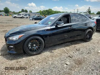 2014 Infiniti Q50 Sport with VIN JN1BV7AR9EM685909, listed as a Copart auction lot 65115925 with 86,375 mi miles and Salvage title. Bid and sale history available at DreamBid. Image 1.