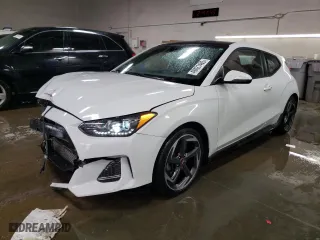 2020 Hyundai Veloster Turbo with VIN KMHTH6AB8LU028470, listed as a Copart auction lot 49421485 with 33,519 mi miles and Salvage Title. Bid and sale history available at carsss.com. Image 1.