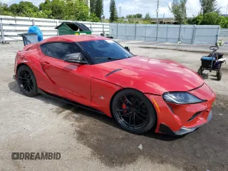 2020 Toyota GR Supra 3.0 with VIN WZ1DB4C09LW026422, listed as a Copart auction lot 65438704 with 58,505 mi miles and Salvage Title. Bid and sale history available at carsss.com. Image 4.
