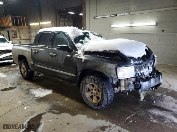 2008 Dodge Dakota Laramie with VIN 1D7HW58N68S613941, listed as a Copart auction lot 45857855 with 235,384 mi miles and Salvage Title. Bid and sale history available at carsss.com. Image 4.