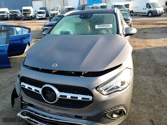 2023 Mercedes-Benz GLA with VIN W1N4N4HB0PJ522348, listed as a Copart auction lot 76550554 with 9,827 mi miles and Clean Title. Bid and sale history available at carsss.com. Image 10.
