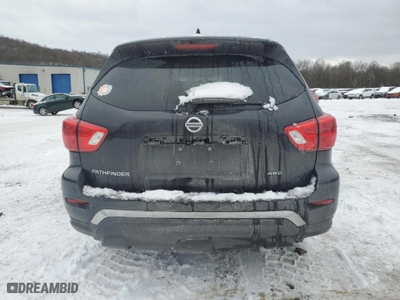 2019 Nissan Pathfinder S with VIN 5N1DR2MM1KC591212, listed as a Copart auction lot 87594295 with 74,907 mi miles and Salvage Title. Bid and sale history available at carsss.com. Image 6.