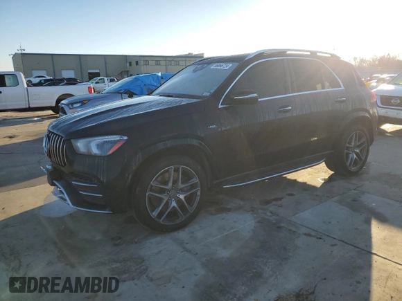 2021 Mercedes-Benz GLE 53 AMG with VIN 4JGFB6BB3MA442918, listed as a Copart auction lot 86896724 with 37,206 mi miles and Salvage title. Bid and sale history available at DreamBid. Image 1.