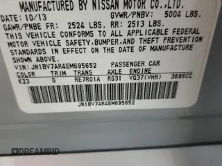 2014 Infiniti Q50 Premium с VIN JN1BV7AR4EM695652, выставлен на аукционе Copart как лот 58993595 с пробегом 94 549 миль миль и Списание • Salvage title. История ставок и продаж доступна на DreamBid. Изображение 13.