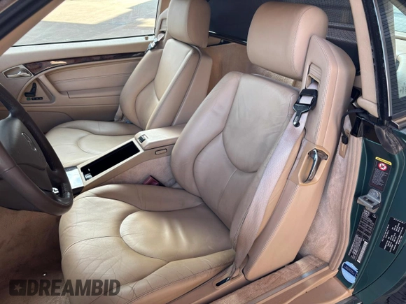 2002 Mercedes-Benz SL 500 with VIN WDBFA68F42F204673, listed as a Copart auction lot 56757525 with 32,967 mi miles and Clean title. Bid and sale history available at DreamBid. Image 10.