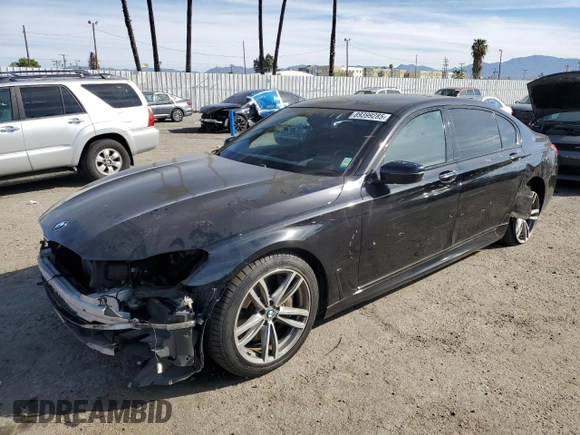 2018 BMW 7 Series 750i with VIN WBA7F0C54JGM23724, listed as a Copart auction lot 89399285 with 141,167 mi miles and Salvage Title. Bid and sale history available at carsss.com. Image 1.