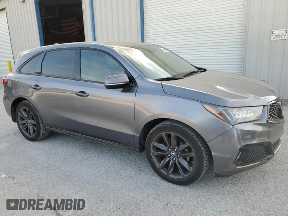 2019 Acura MDX Technology with VIN 5J8YD4H09KL000052, listed as a Copart auction lot 51593225 with 64,457 mi miles and Salvage title. Bid and sale history available at DreamBid. Image 4.