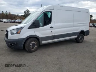 2023 Ford Transit Cargo with VIN 1FTBR1C89PKB12929, listed as a Copart auction lot 86371034 with 79,211 mi miles and Salvage Title. Bid and sale history available at carsss.com. Image 1.