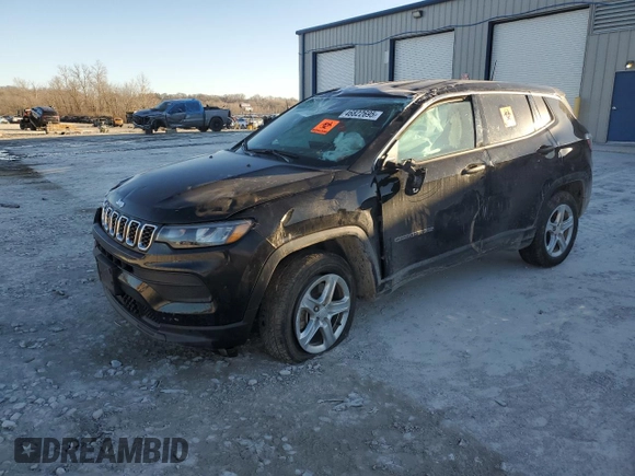 2024 Jeep Compass Sport with VIN 3C4NJDAN4RT100350, listed as a Copart auction lot 46822695 with 40,451 mi miles and Salvage title. Bid and sale history available at DreamBid. Image 1.
