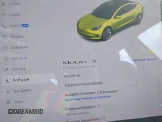 2018 Tesla Model 3 Long Range Battery with VIN 5YJ3E1EA8JF059385, listed as a IAAI auction lot 42116589 with 63,630 mi miles and . Bid and sale history available at DreamBid. Image 7.