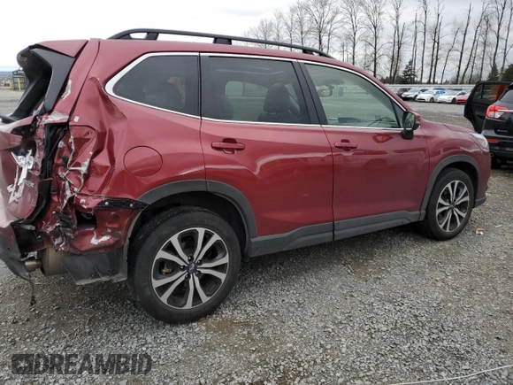 2022 Subaru Forester Limited with VIN JF2SKAPC9NH522967, listed as a Copart auction lot 47808465 with 18,825 mi miles and Salvage Title. Bid and sale history available at carsss.com. Image 3.