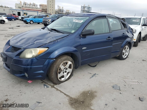 2003 Pontiac Vibe with VIN 5Y2SL62863Z464626, listed as a Copart auction lot 44318695 with 0 mi miles and Salvage Title. Bid and sale history available at carsss.com. Image 1.