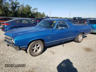 1970 Chevrolet El Camino z VIN 136800K178430, wystawiony jako Copart lot #81051764 z przebiegiem 71 095 mil mil oraz Szkoda całkowita • Salvage title. Historia ofert i sprzedaży dostępna na DreamBid. Obrazek 1.