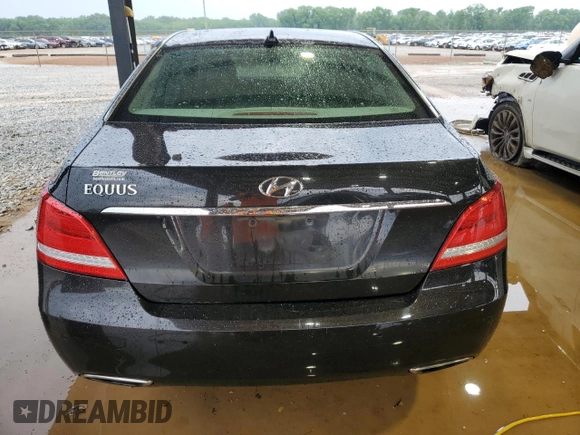 2016 Hyundai Equus Signature with VIN KMHGH4JH8GU101059, listed as a Copart auction lot 53565565 with 38,832 mi miles and Salvage title. Bid and sale history available at DreamBid. Image 6.