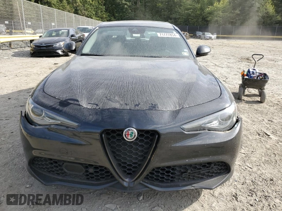 2019 Alfa Romeo Giulia Ti Sport with VIN ZARFANBN8K7605056, listed as a Copart auction lot 71777854 with 71,879 mi miles and Salvage Title. Bid and sale history available at carsss.com. Image 5.