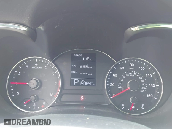 2015 Kia Forte LX with VIN KNAFX4A69F5421840, listed as a IAAI auction lot 42019236 with 147,847 mi miles. Bid and sale history available at carsss.com. Image 7.