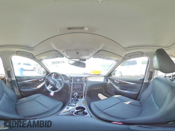 2018 Infiniti Q50 Luxe with VIN JN1EV7AP5JM352175, listed as a Copart auction lot 61762335 with 64,375 mi miles and Salvage title. Bid and sale history available at DreamBid. Image 14.