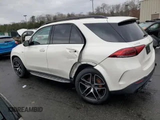 2021 Mercedes-Benz GLE 53 AMG with VIN 4JGFB6BEXMA270011, listed as a Copart auction lot 47779205 with 27,292 mi miles and Salvage title. Bid and sale history available at DreamBid. Image 2.