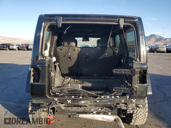 2021 Jeep Wrangler Unlimited Rubicon with VIN 1C4HJXFN4MW517400, listed as a Copart auction lot 44439525 with 31,874 mi miles and Salvage Title. Bid and sale history available at DreamBid. Image 6.