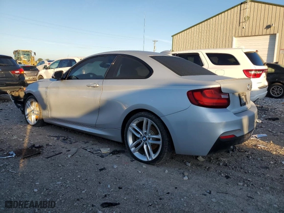 2016 BMW 2 Series 228i with VIN WBA1F5C57GV343907, listed as a Copart auction lot 70606704 with 107,211 mi miles and Salvage Title. Bid and sale history available at carsss.com. Image 2.
