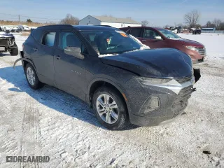 2021 Chevrolet Blazer LT with VIN 3GNKBCR4XMS538155, listed as a Copart auction lot 89313515 with 52,860 mi miles and Salvage Title. Bid and sale history available at carsss.com. Image 4.