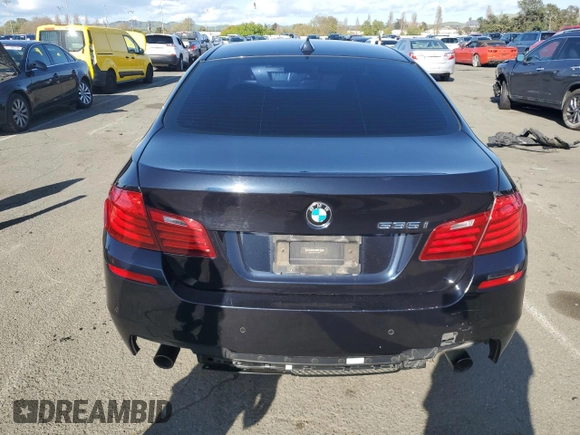 2015 BMW 5 Series 535i with VIN WBA5B1C5XFG127381, listed as a Copart auction lot 51338675 with 123,596 mi miles and Salvage Title. Bid and sale history available at carsss.com. Image 6.