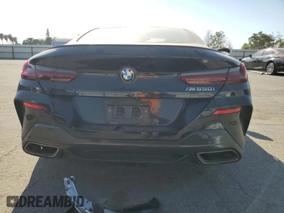 2019 BMW 8 Series M850i xDrive with VIN WBABC4C58KBU96801, listed as a Copart auction lot 70015354 with Not Provided miles and Salvage Title. Bid and sale history available at carsss.com. Image 6.