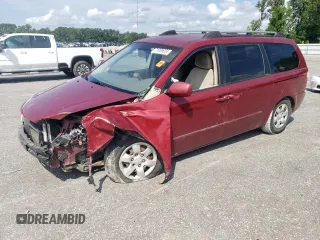 2007 Kia Sedona EX with VIN KNDMB233976117306, listed as a Copart auction lot 71989024 with 234,352 mi miles and Salvage Title. Bid and sale history available at carsss.com. Image 1.