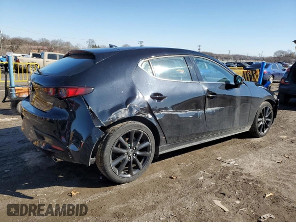 2019 Mazda Mazda3 Hatchback w/Premium Pkg with VIN JM1BPBNM1K1142494, listed as a Copart auction lot 45122415 with 42,607 mi miles and Salvage Title. Bid and sale history available at carsss.com. Image 3.