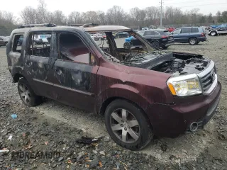 2013 Honda Pilot Touring with VIN 5FNYF4H92DB047890, listed as a Copart auction lot 84795324 with Not Provided miles and Non Repairable. Bid and sale history available at carsss.com. Image 4.